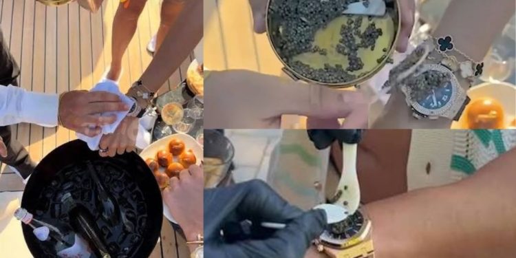 صرعة جديدة تثير الجدل في بودروم.. كافيار فوق ساعات رولكس بملايين الدولارات
