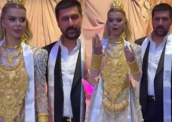 عروس تركية غارقة بالذهب.. وموقفها مع حماتها يشعل الجدل (فيديو)